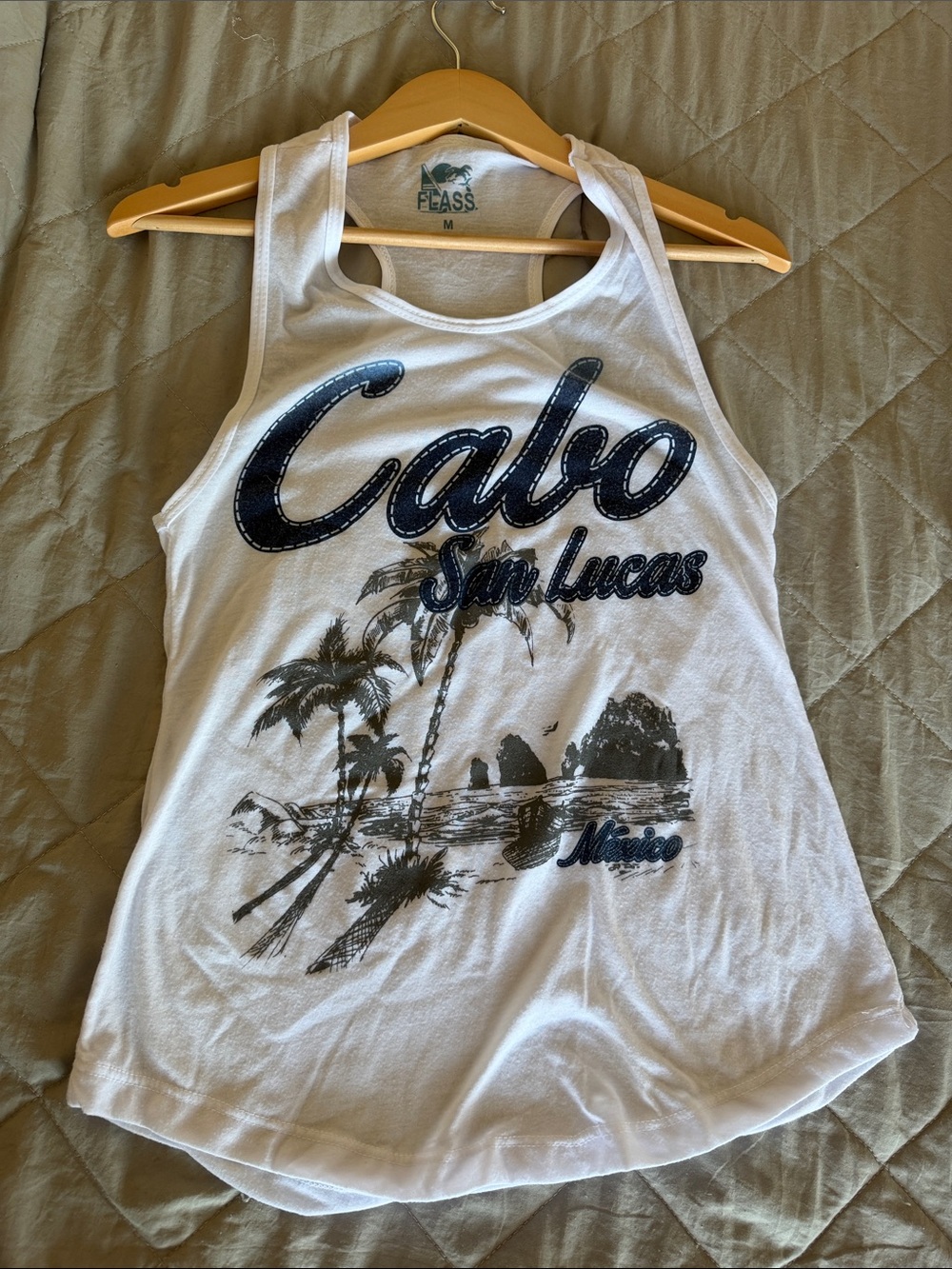 White Cabo San Lucas Graphic Tank Swim Cover-Up